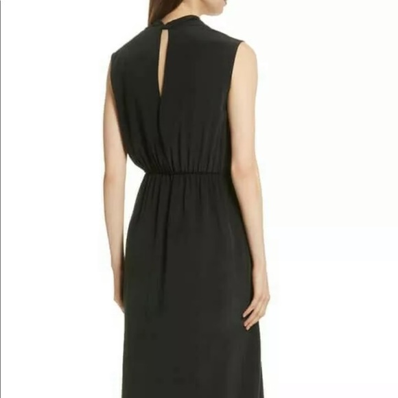 Vince Draped Sleeveless Cross-Front Midi Dress - Picture 6 of 8
